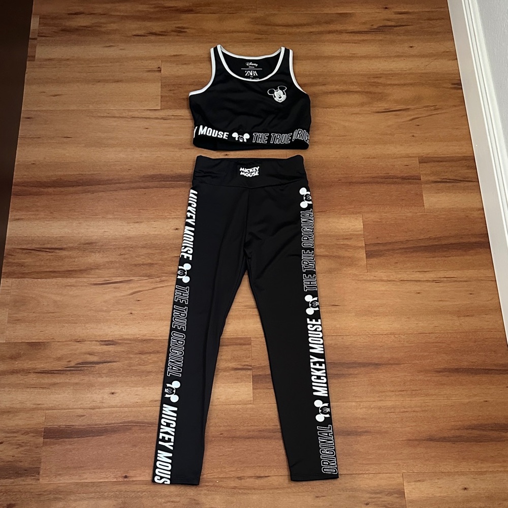 Zara Kids | Mickey Mouse Black Athletic Set